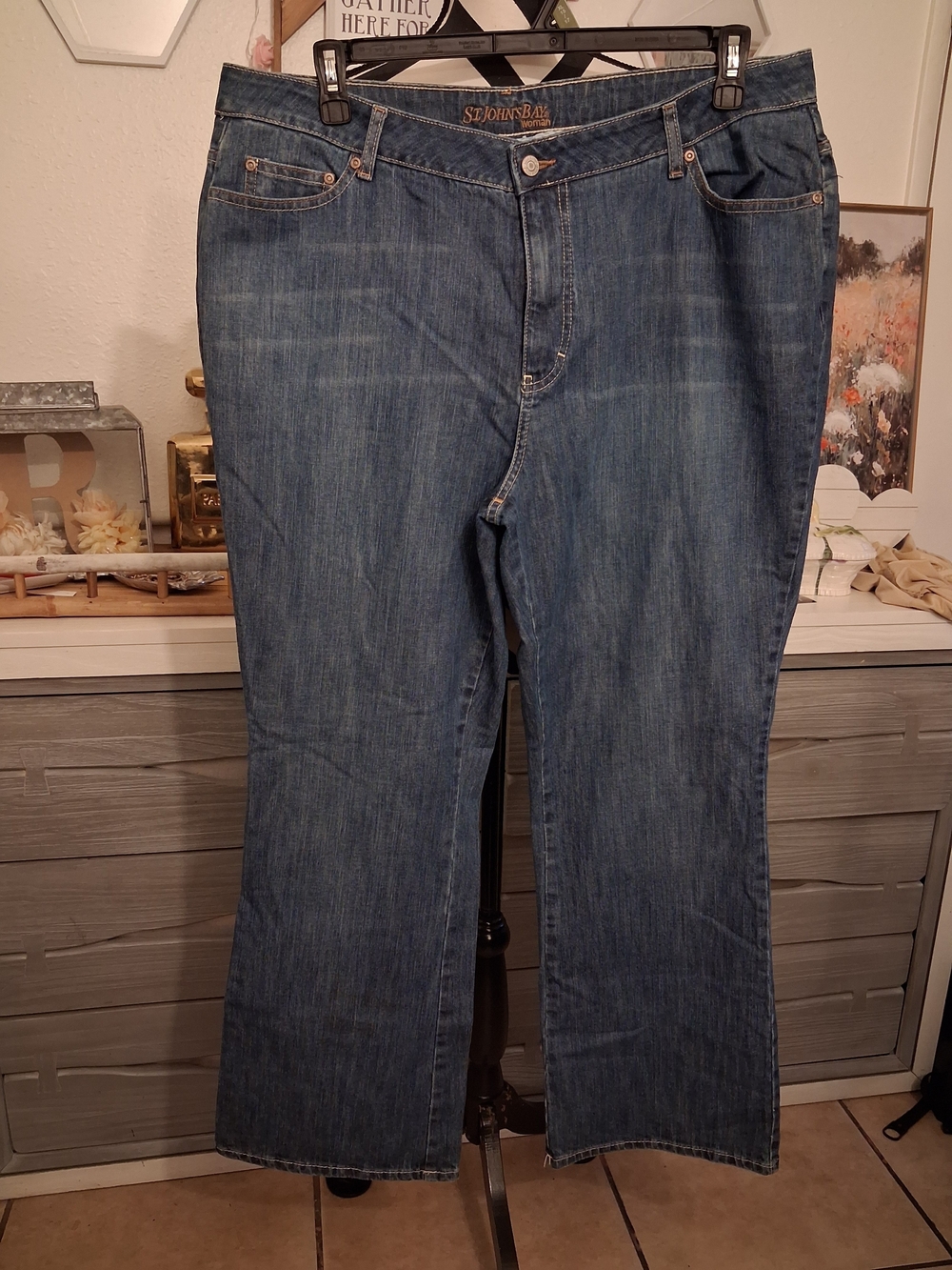St. John's Bay Plus Size Bootcut Jeans - Medium Wash Denim 20W Short